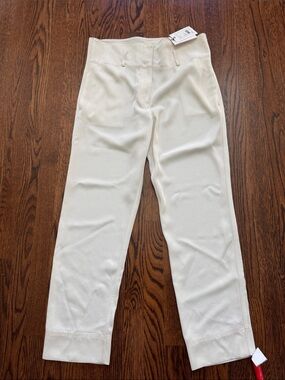 Theory Cream Straight-Leg Chinos Women